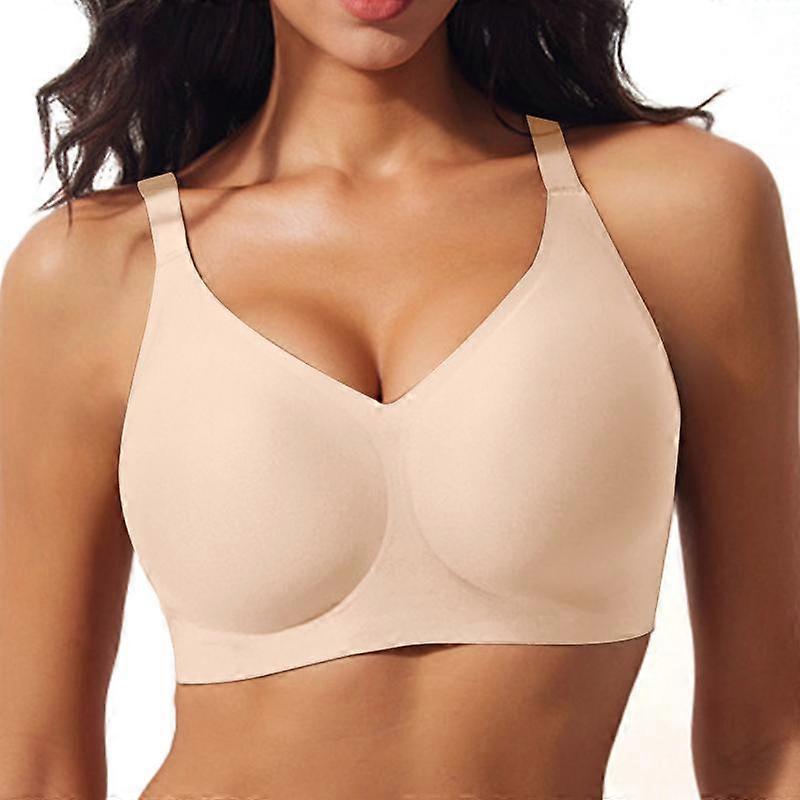 SeSe Code Women's Seamless Plus Size Bras No Underwire Supportive Comfortable Bra with Removable Chest Pads