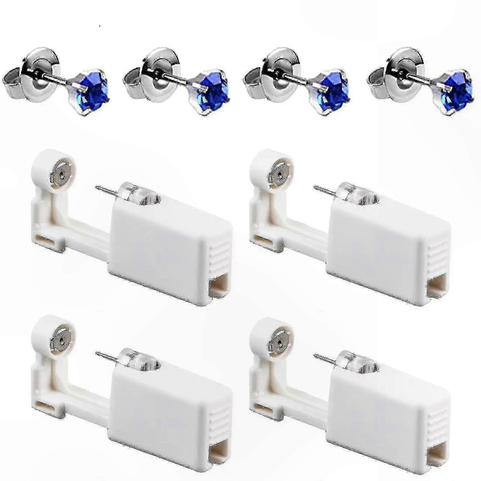 Disposable Ear Piercing Kit with 4 Earring Studs for Safe Self-Piercing at Home