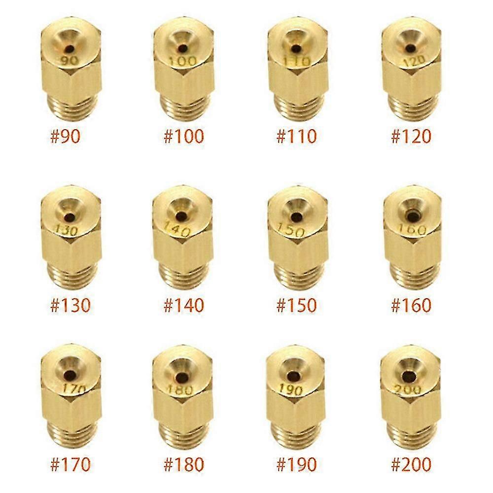 12ks motocyklový karburátor Hlavný prúdový karburátor Hlavná tryska s rozchodom trysky pre Mikuni VM Tm Carb 90--haoyi