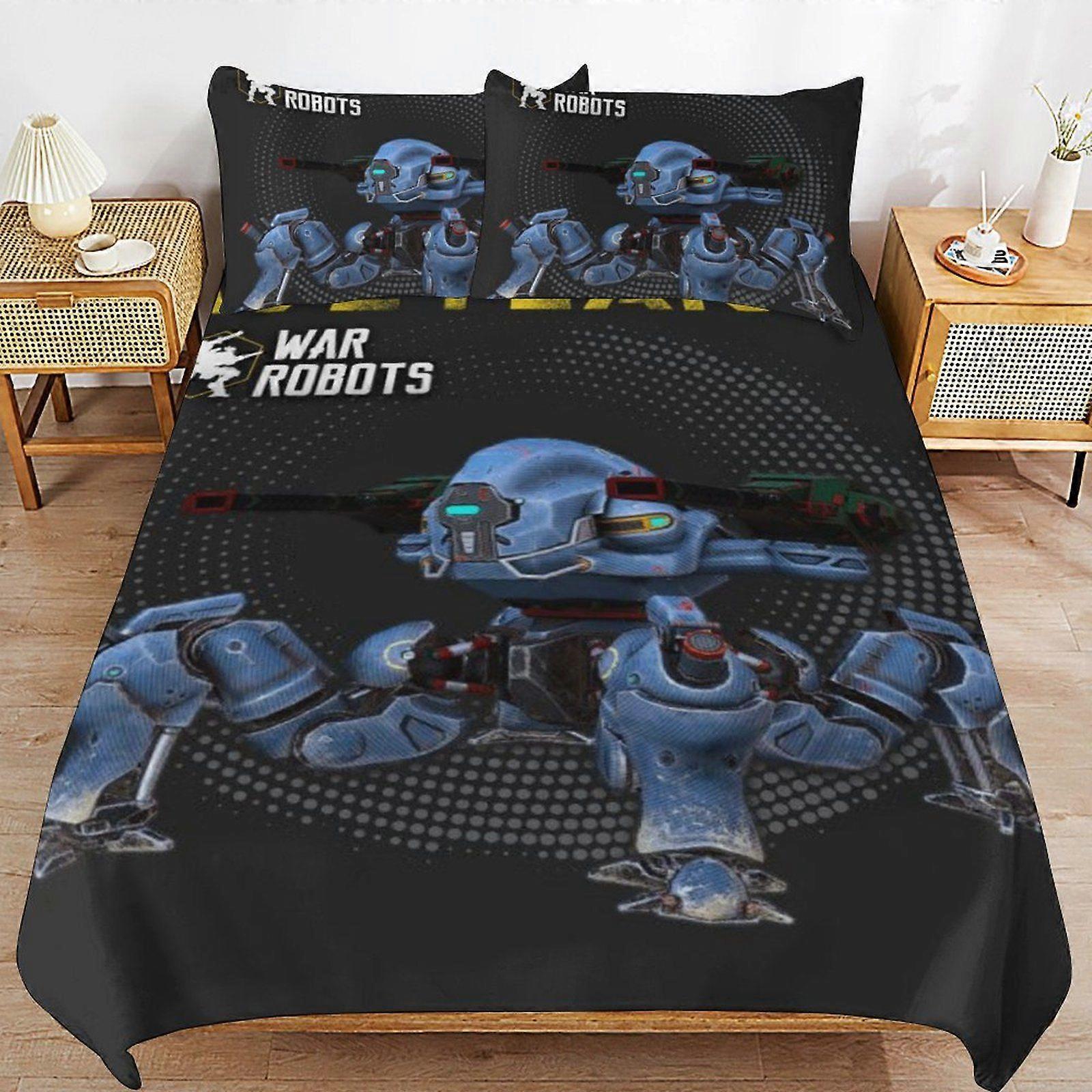 d67 War of the Robots Gentle Touch Easy Maintenance Machine Friendly Soft Layer Duvet Cover Sets Bedroom Addition b67