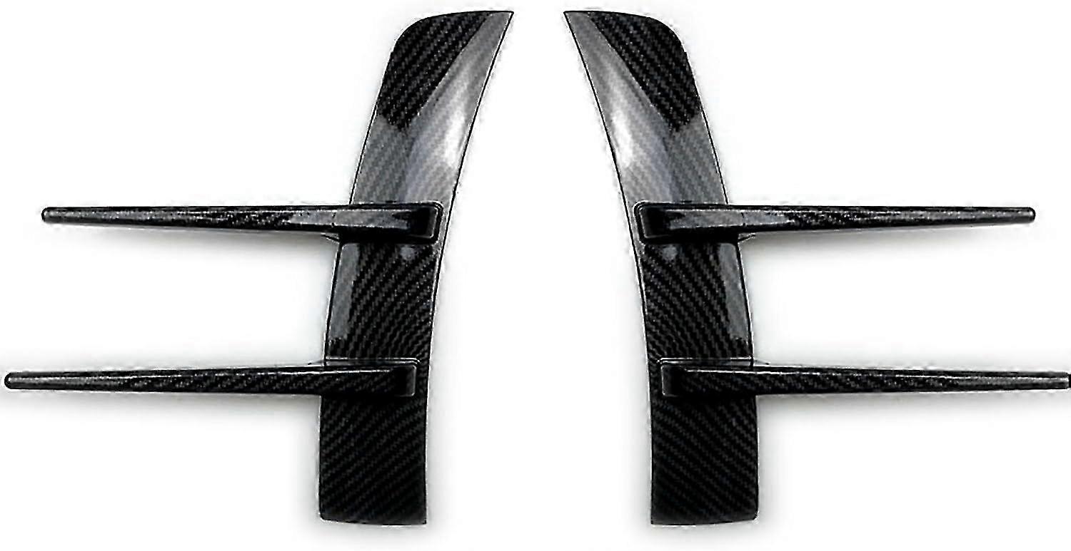 Car Front Bumper Splitter Side Spoiler Canards, Fog Light Trim Decorative, Compatible With Benz A-class W177 A180 A200 A220,carbon Look