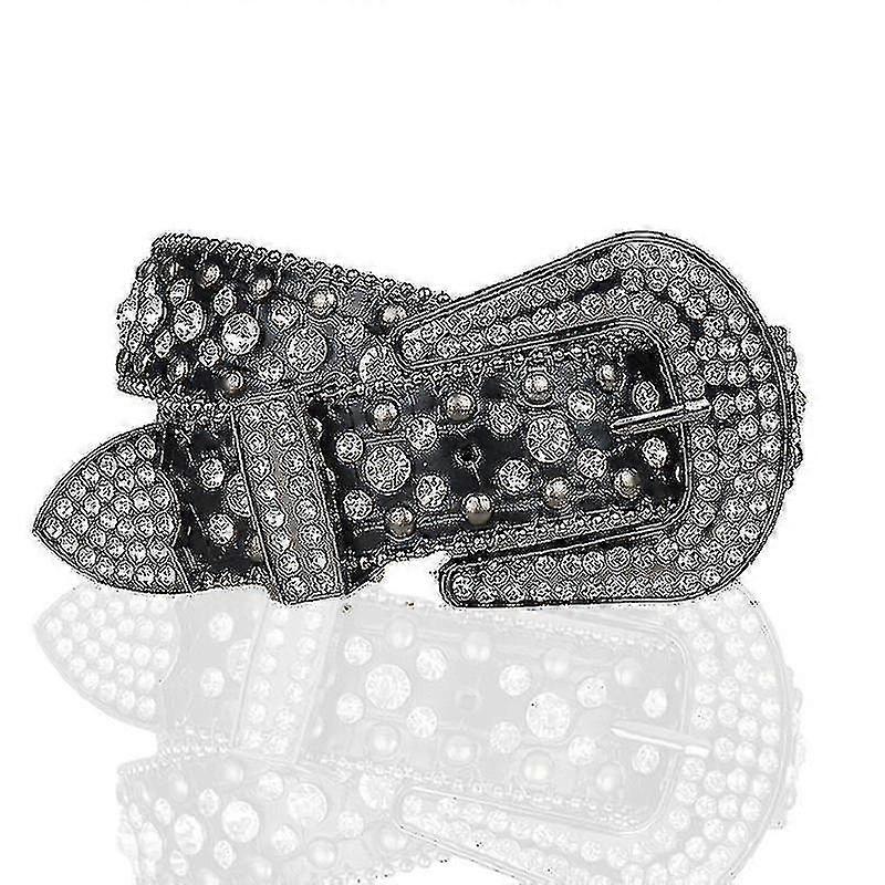 Rhinestone öv férfi és női farmer divathoz Minden meccses szegecses öv