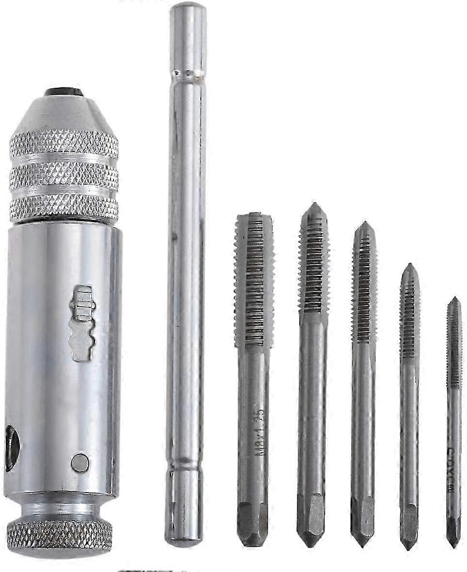 Ratchet tap holder with adjustable T-handle with 5 screws M3/M4/M5/M6/M8 Edition 1105