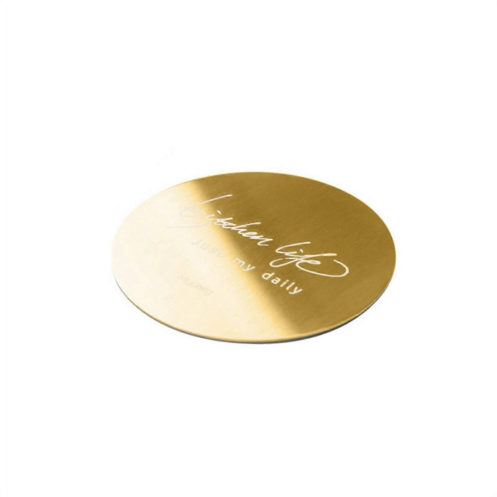 Ins Stainless Steel Plating Gold Heat Insulation Mat Placemat, Household Anti-scalding Geometric Tea Coaster