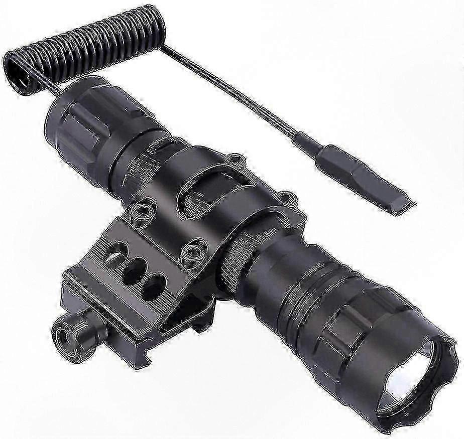 Adjustable Angle LED Torch with Push Button Control and Side Offset Ring, Single Mode Functionality