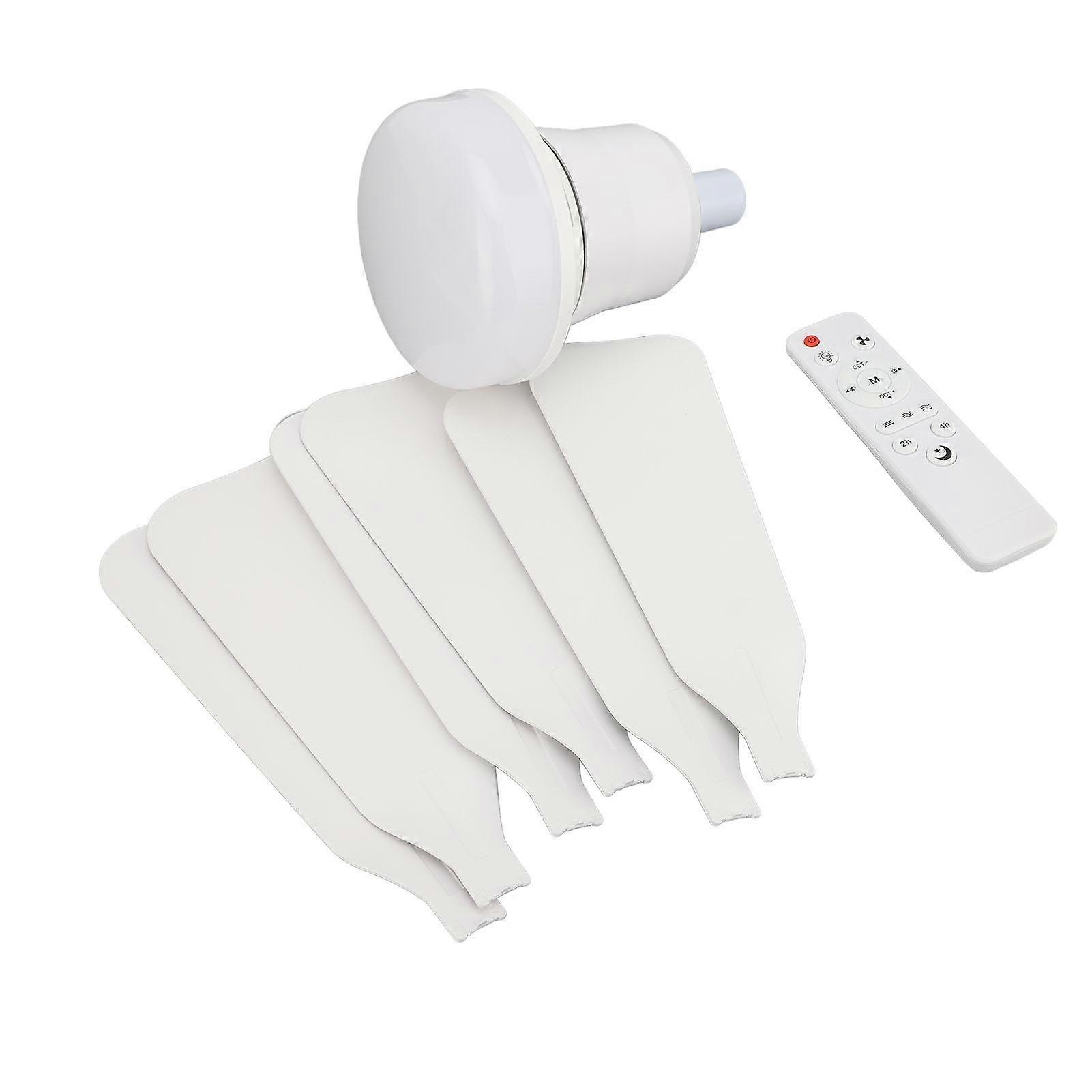 Ceiling Fan Light Detachable E27 Base Remote Control LED Screw in Socket Fan Light for Dining Room