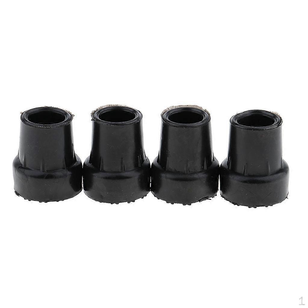 4 9mm Senior Cane Replacement Tips End Non-Slip Bottoms