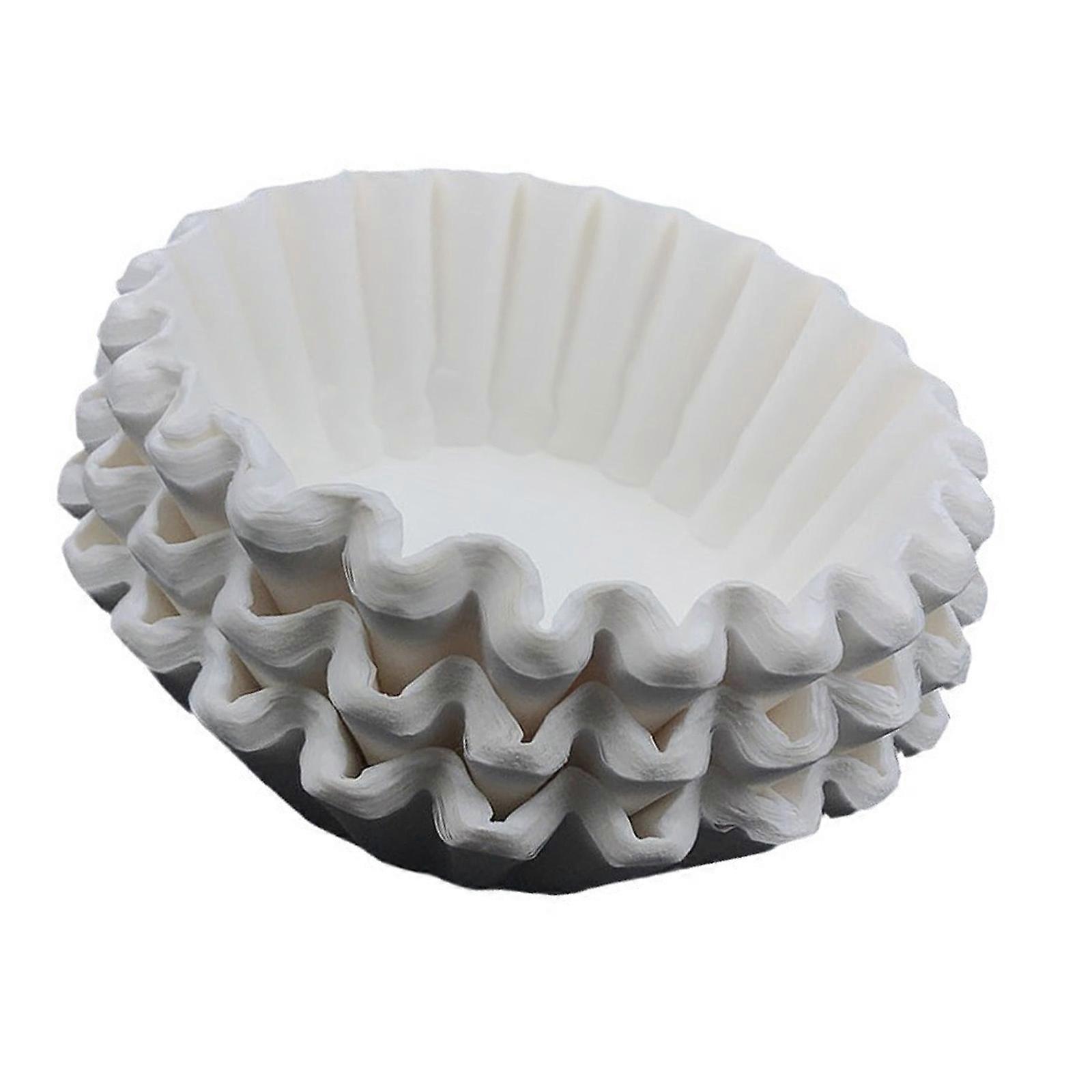 Pack Of 100 Perforated Coffee Filter Paper Unbleached Design For Brewing Extraction And Drip Coffee Maker  White