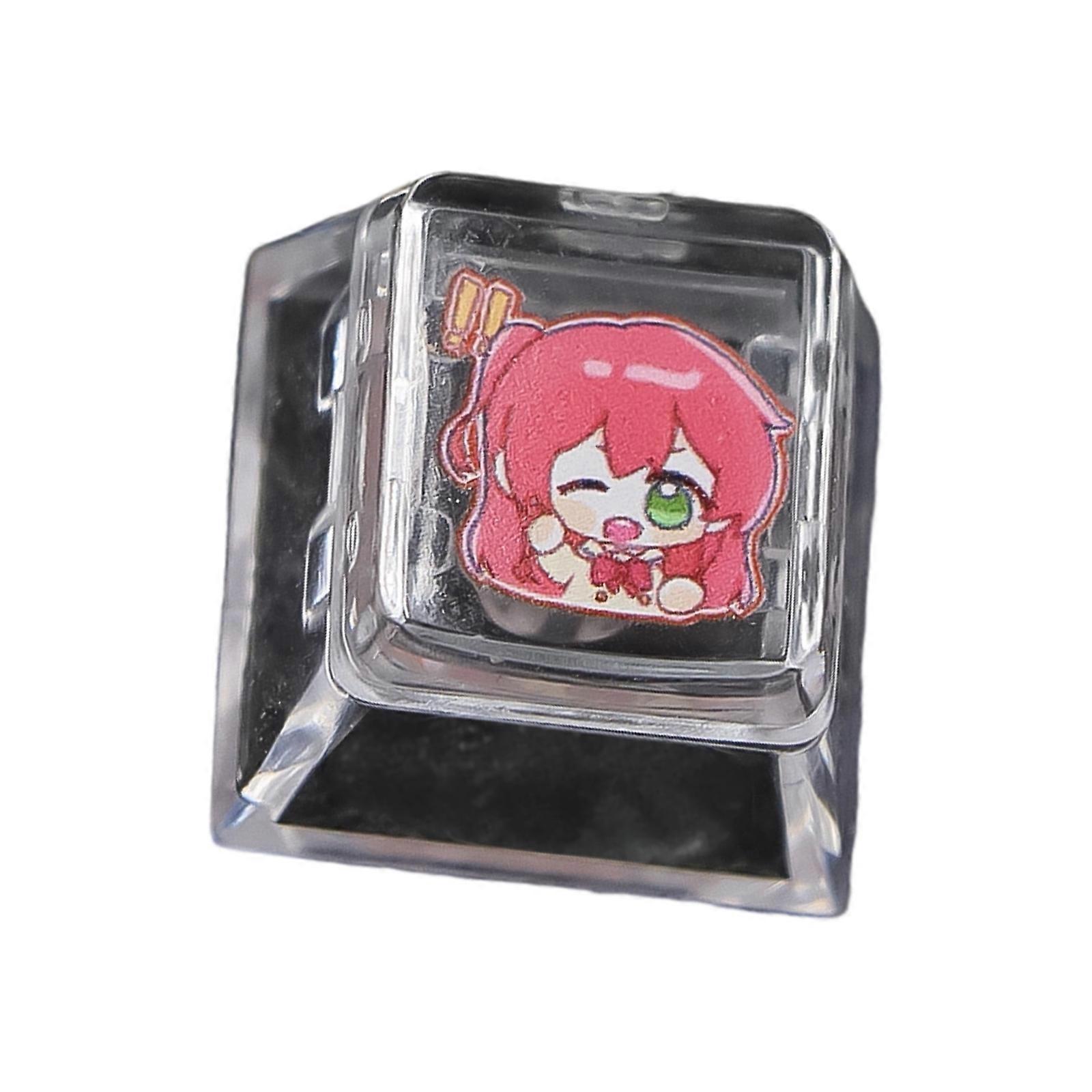 PC Lonely Rocker Anime Keycap Original Profile Transparents Crosses Axises For Customs Mechanical Keyboards Multicolor
