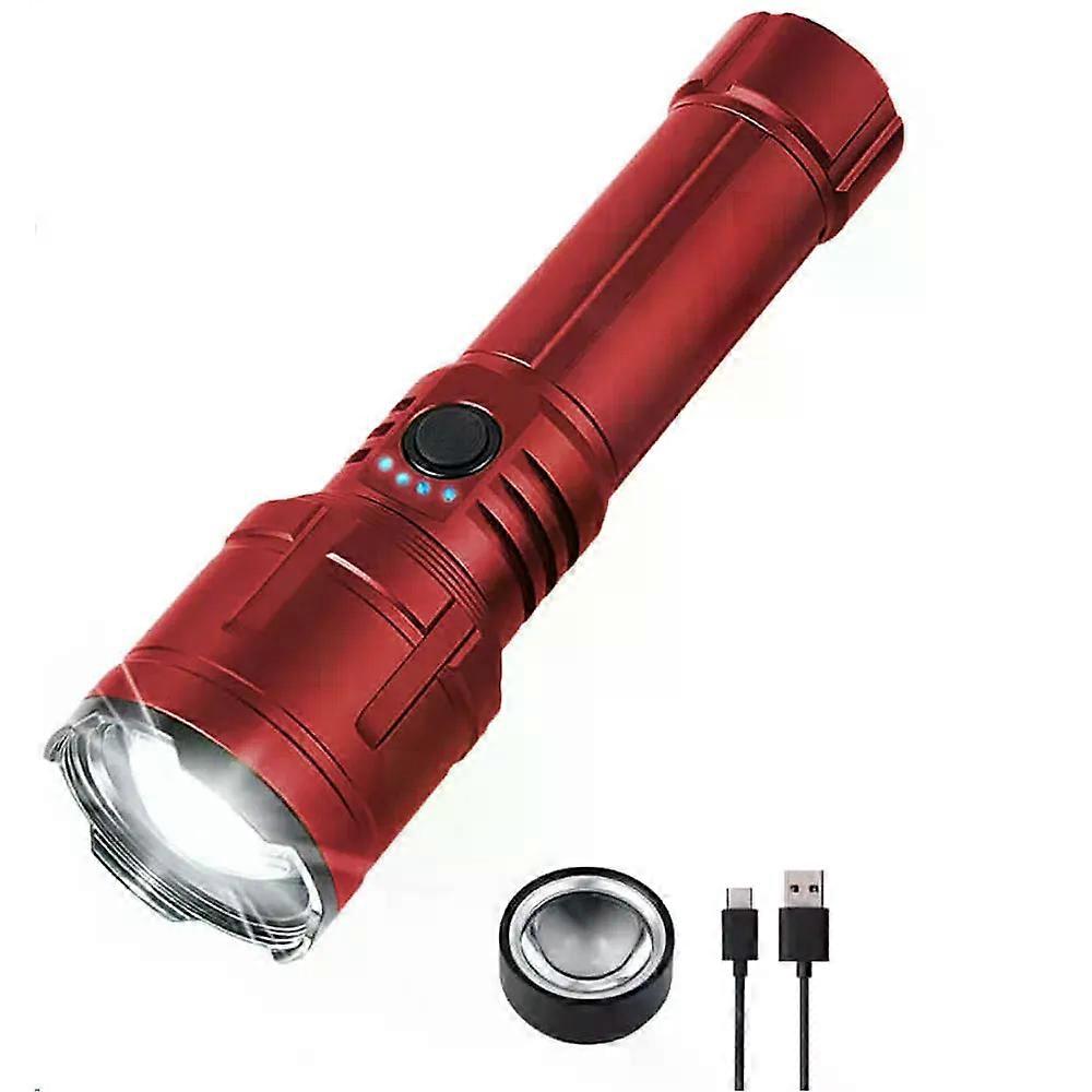 3000 LM Bright Flashlight High Lumens USB-C Rechargeable 5 Modes Zoomable With Lgnition Lens For Camping Emergencies