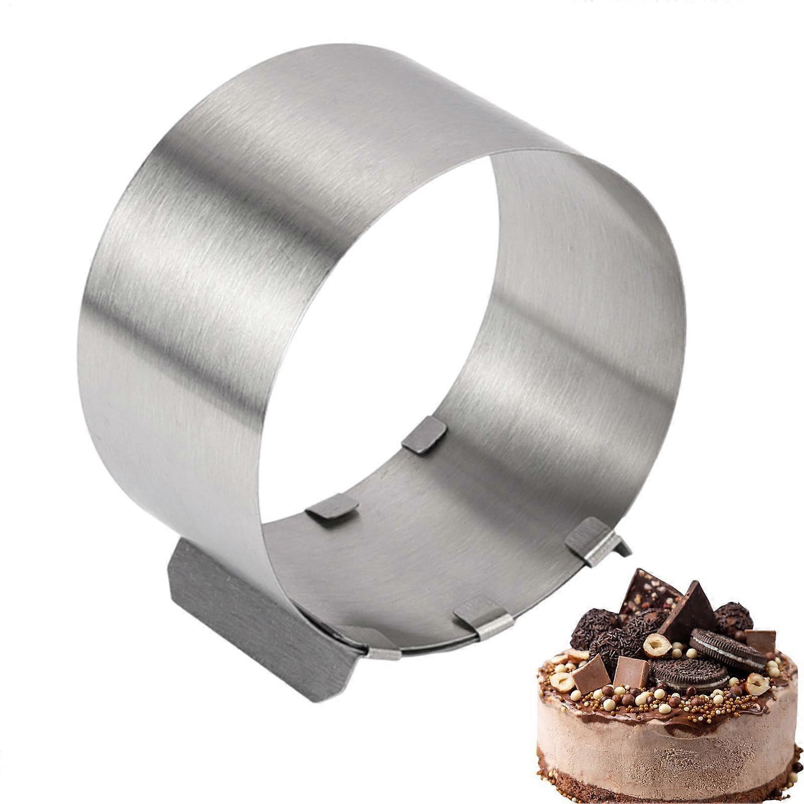 Adjustable Stainless Steel Cake Ring Mold 4 Inch for Baking Mousse Cake Crumpets