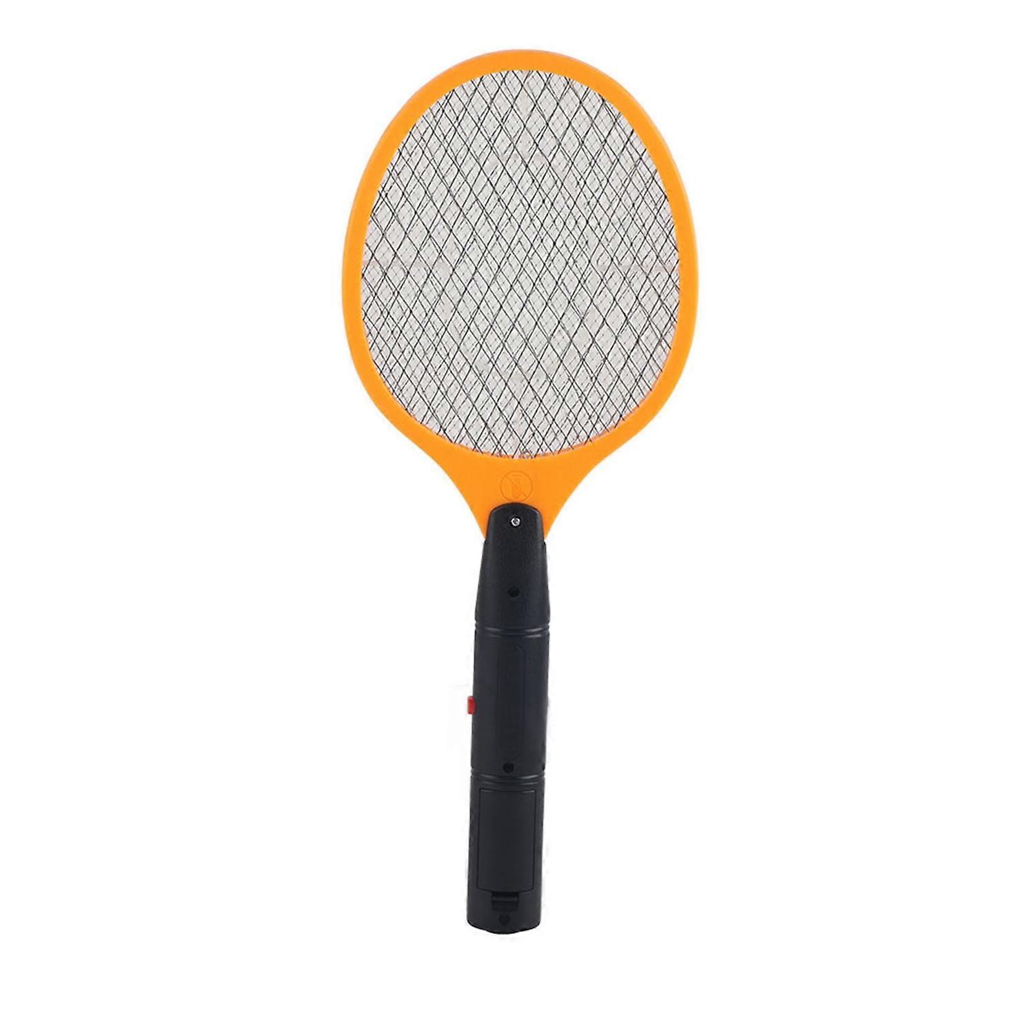 Cordless Battery Power Electric Fly Mosquito Swatter Bug Zapper Racket Insects Killer Yellow