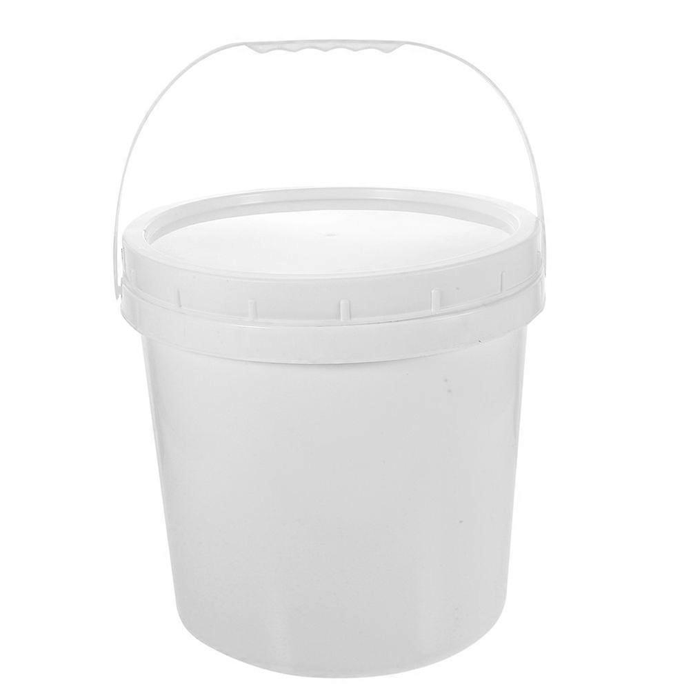 White Plastic Paint Bucket Empty Paint Pail with Handle Portable Paint Container with Lid