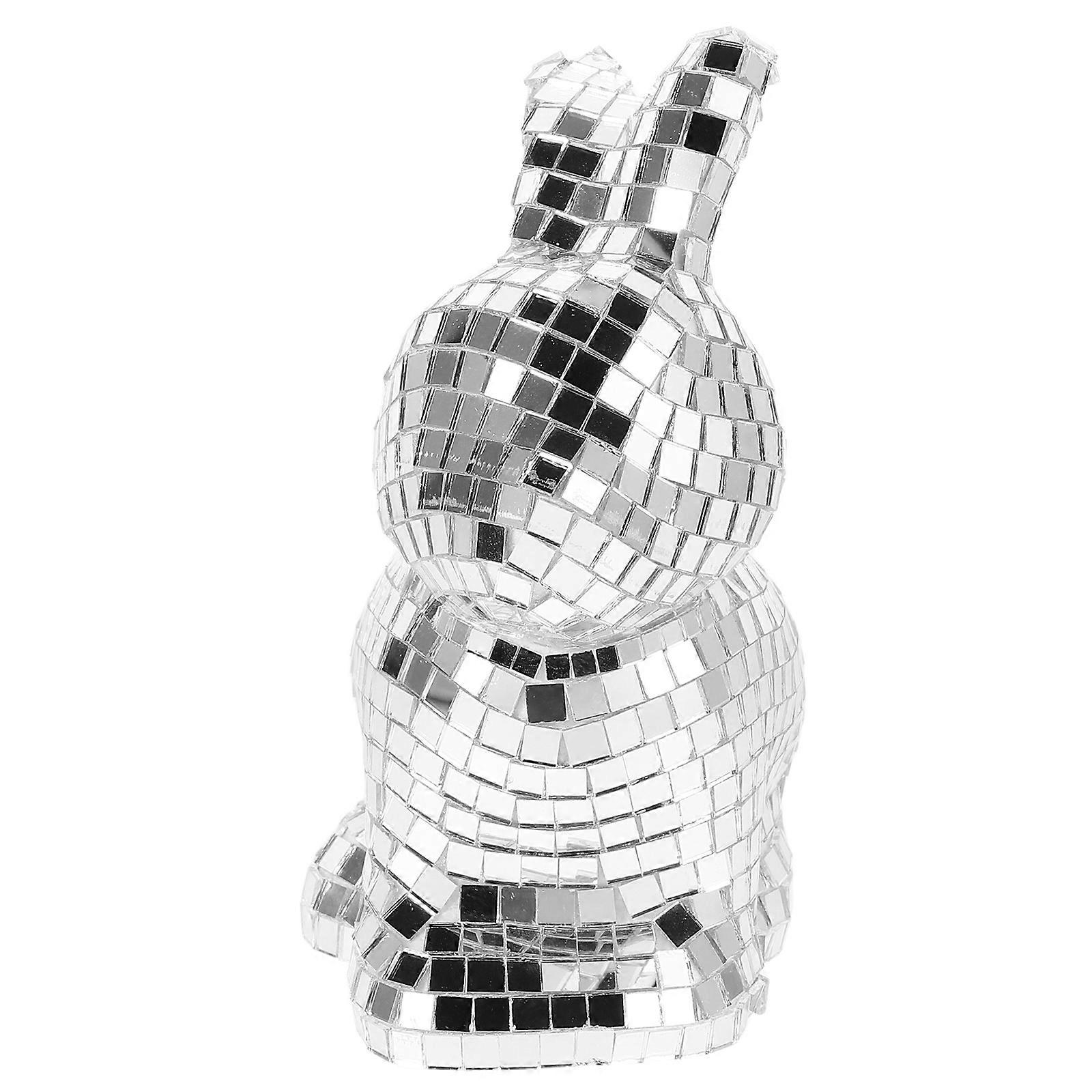 Handcrafted Disco Ball Rabbit Mirror Decor for Wedding Stage Party
