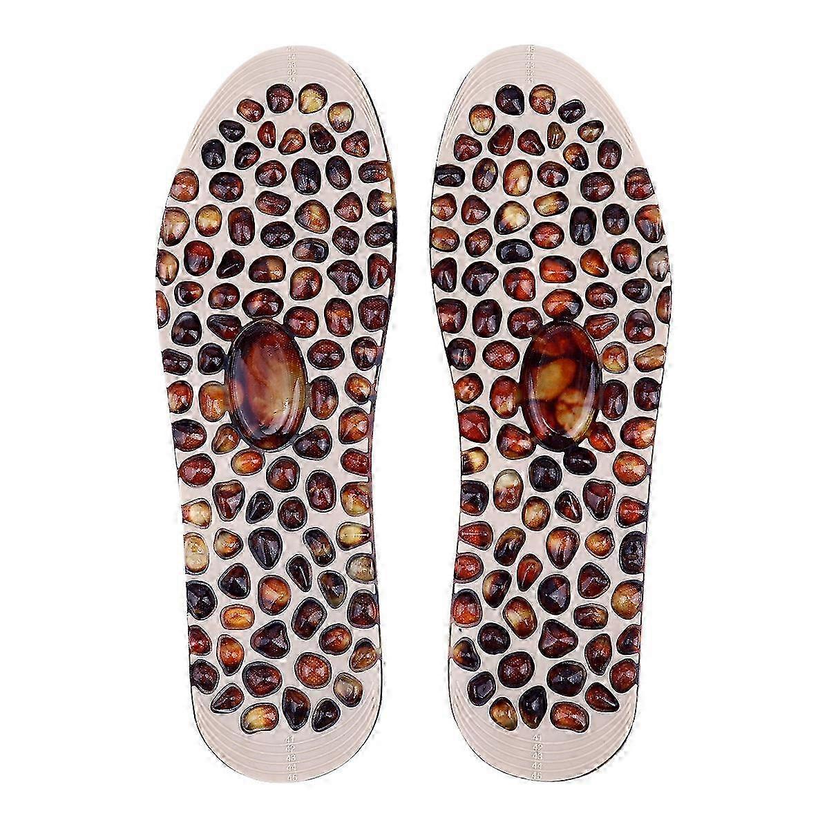 1 Pair Foot Massager Insoles with Rubber Cobblestone Shape Comfortable Insoles