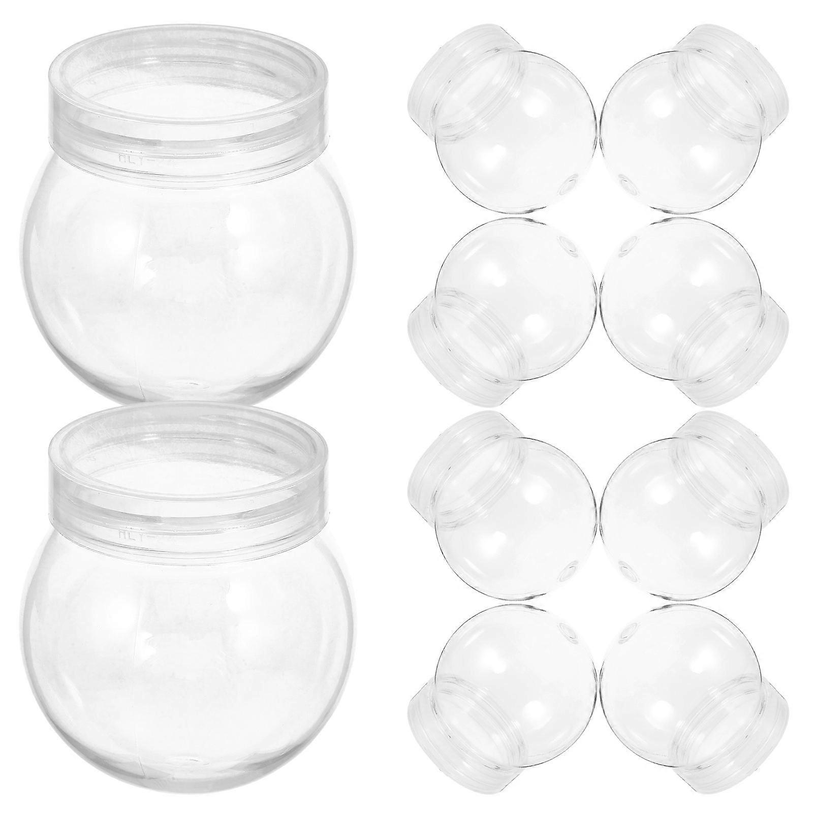 Clear Plastic Globe Candy Containers for Storage Use 10Pcs Party Jars
