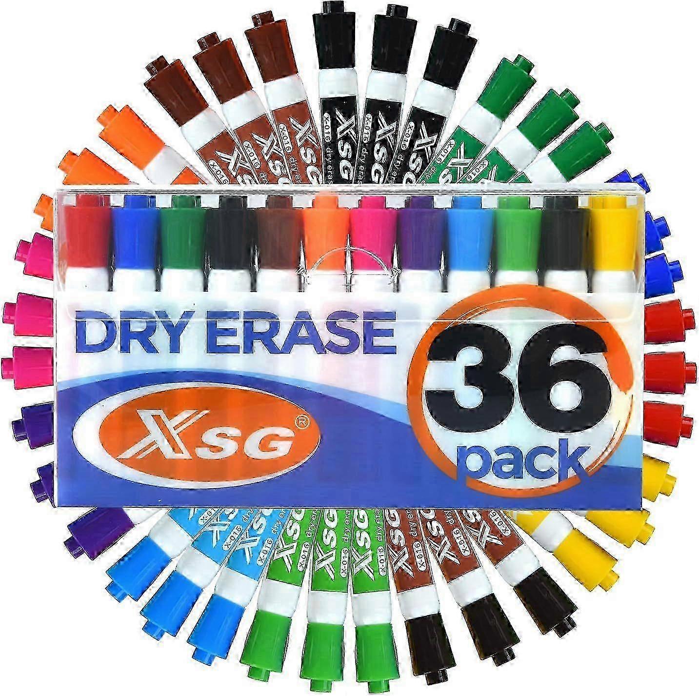 Hot Low odor whiteboard marker dry erase slanted head red blue black large capacity erasable chisel tip marker pen, 36 colors X-016 whiteboard marker