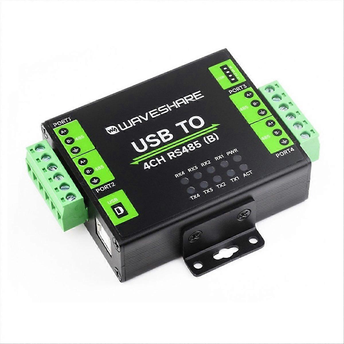 Waveshare USB til 4CH RS485 industriell isolert omformer