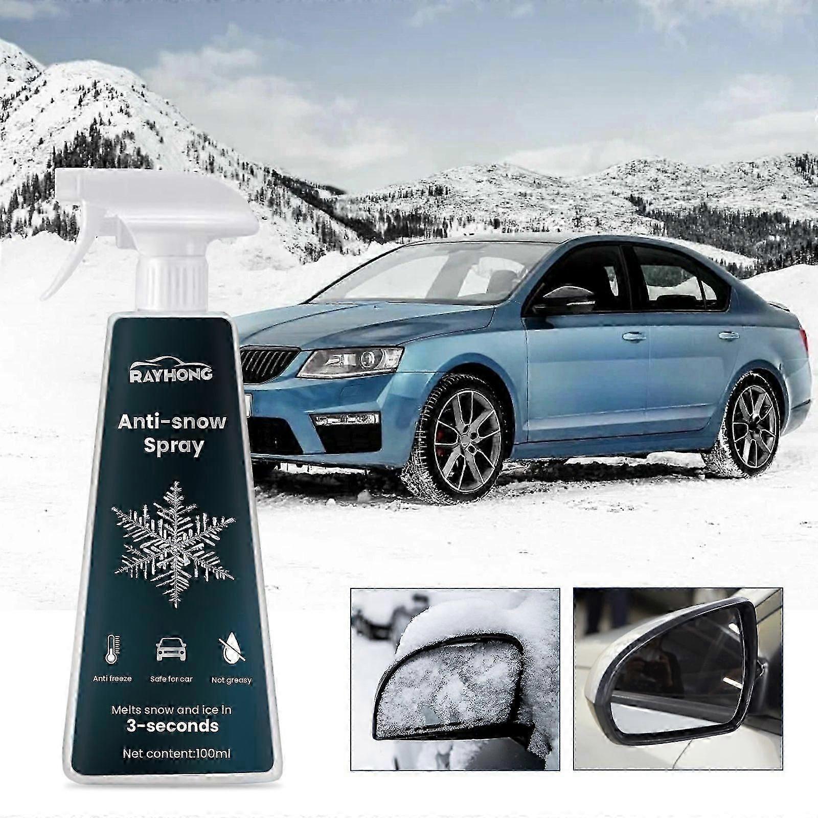 Quick Car Windshield  Mirror Snow Melting Agent  100ml Deicing Solution for Fast, Safe, and Easy Frost Removal with Protective Barrier to Prevent Fr