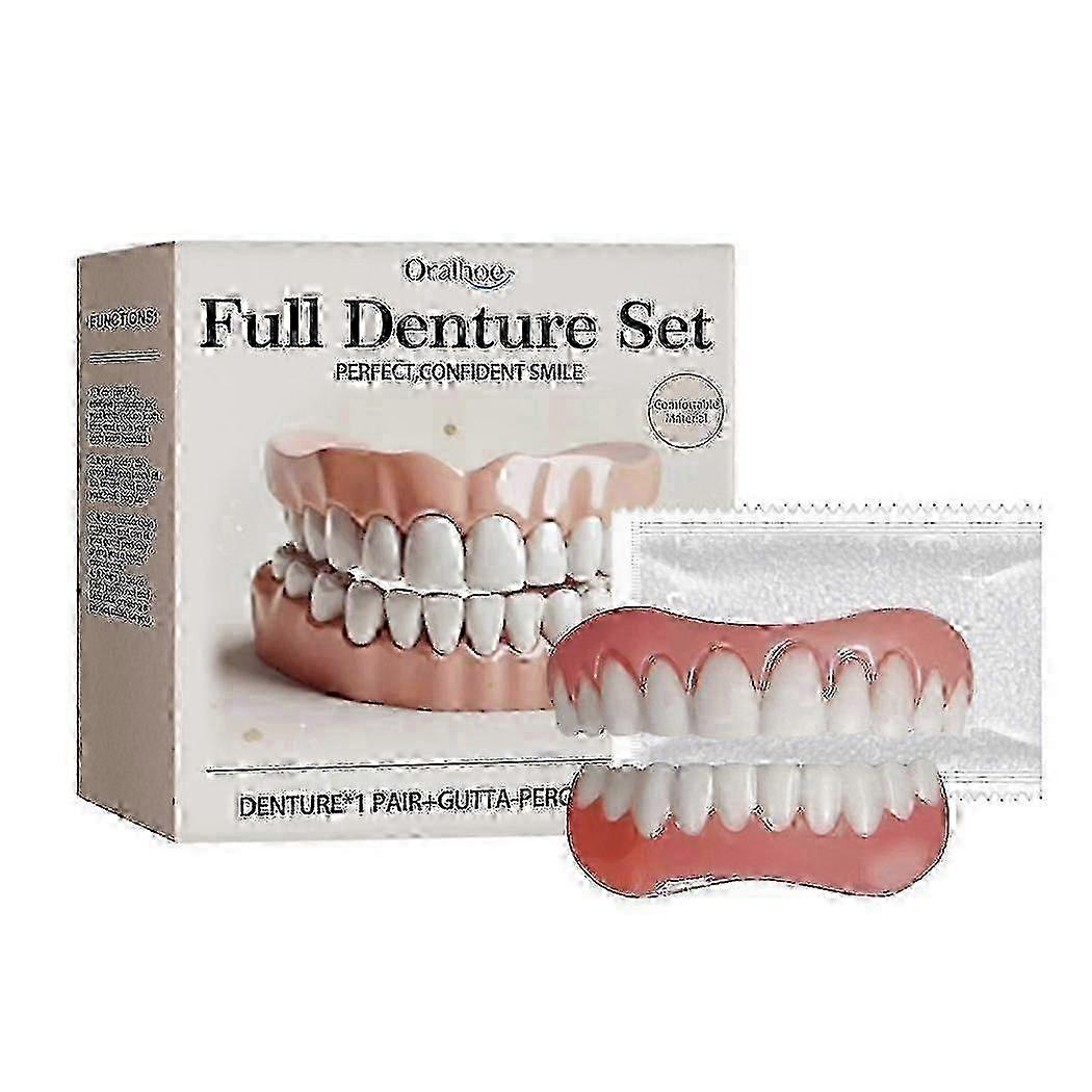 Advanced Customized Full Denture Set, Silicone Reline Denture Set 25-26S