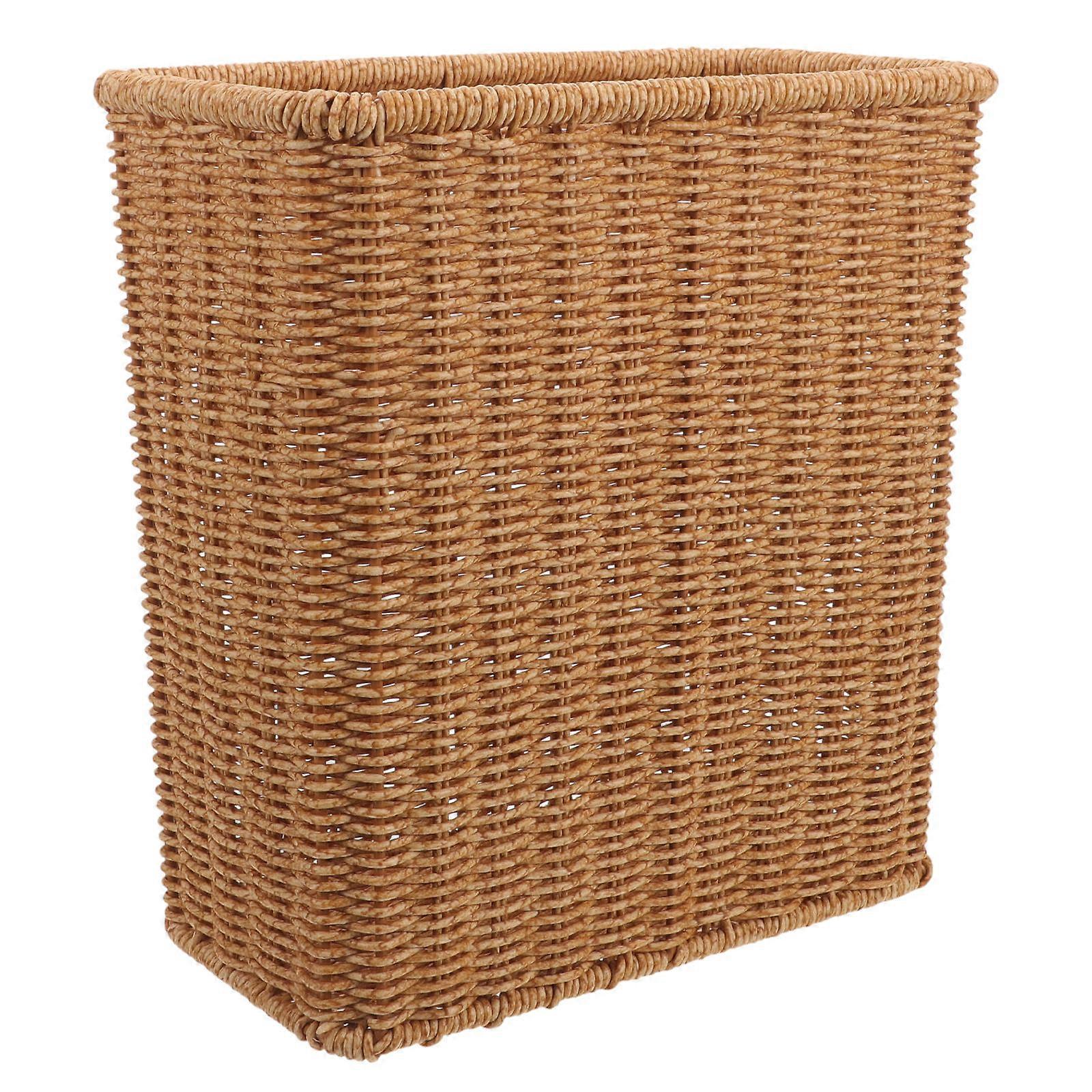 Woven Kitchen Trash Basket Versatile Storage Solution for Waste Paper