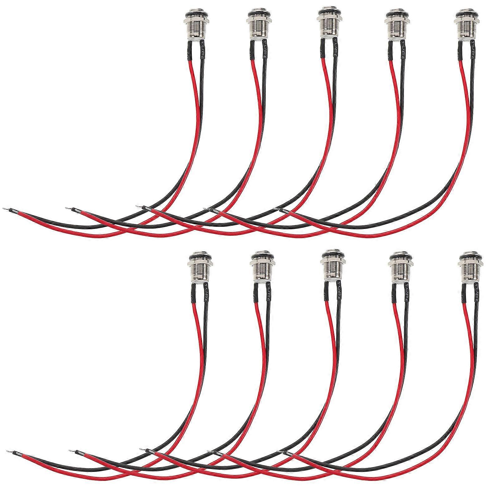 Waterproof Button Switch Latching LED Push Button for Auto Car 10Pcs Prewired