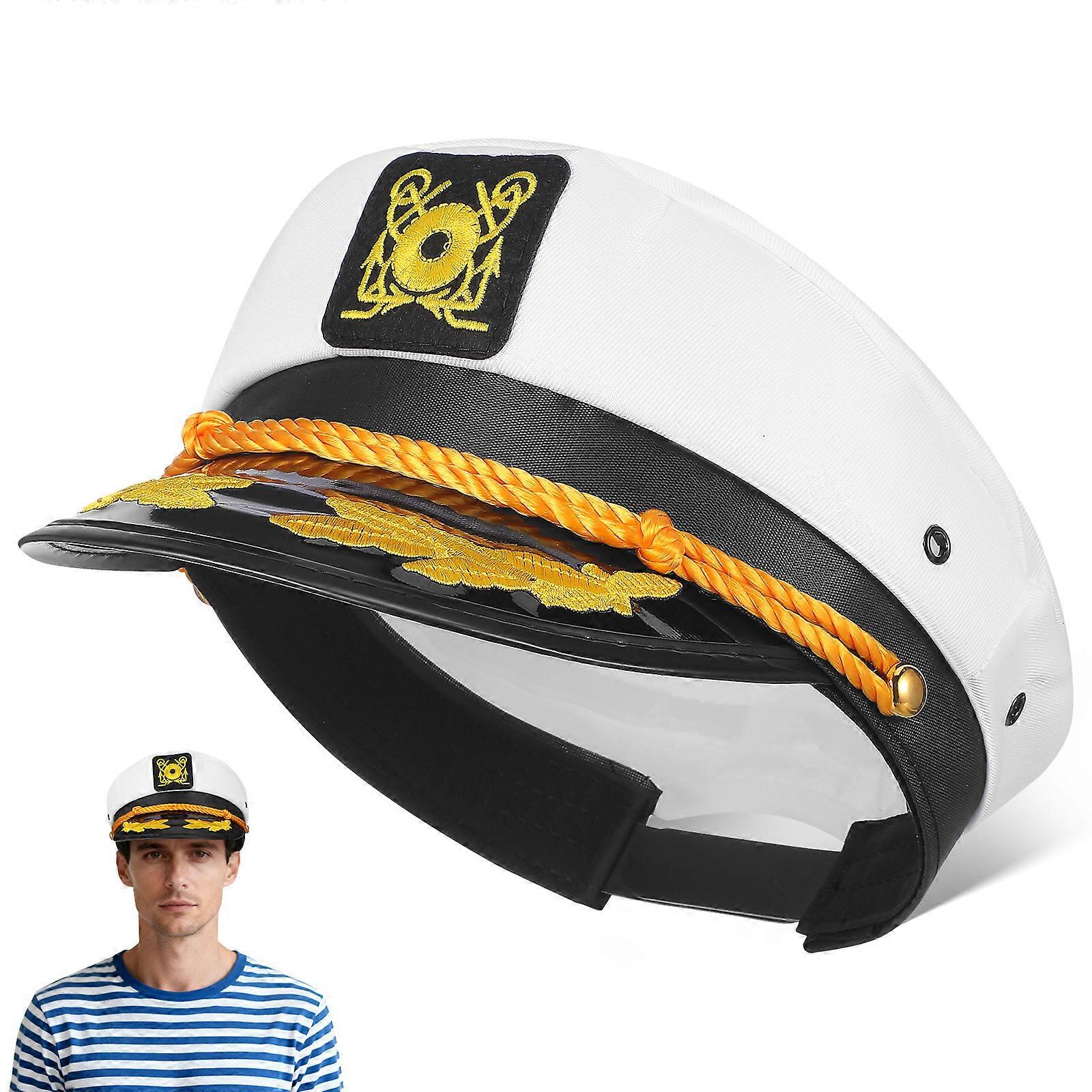 Navy Hat Captain Cap for Decor Adjustable Sea Captain Hat Multi