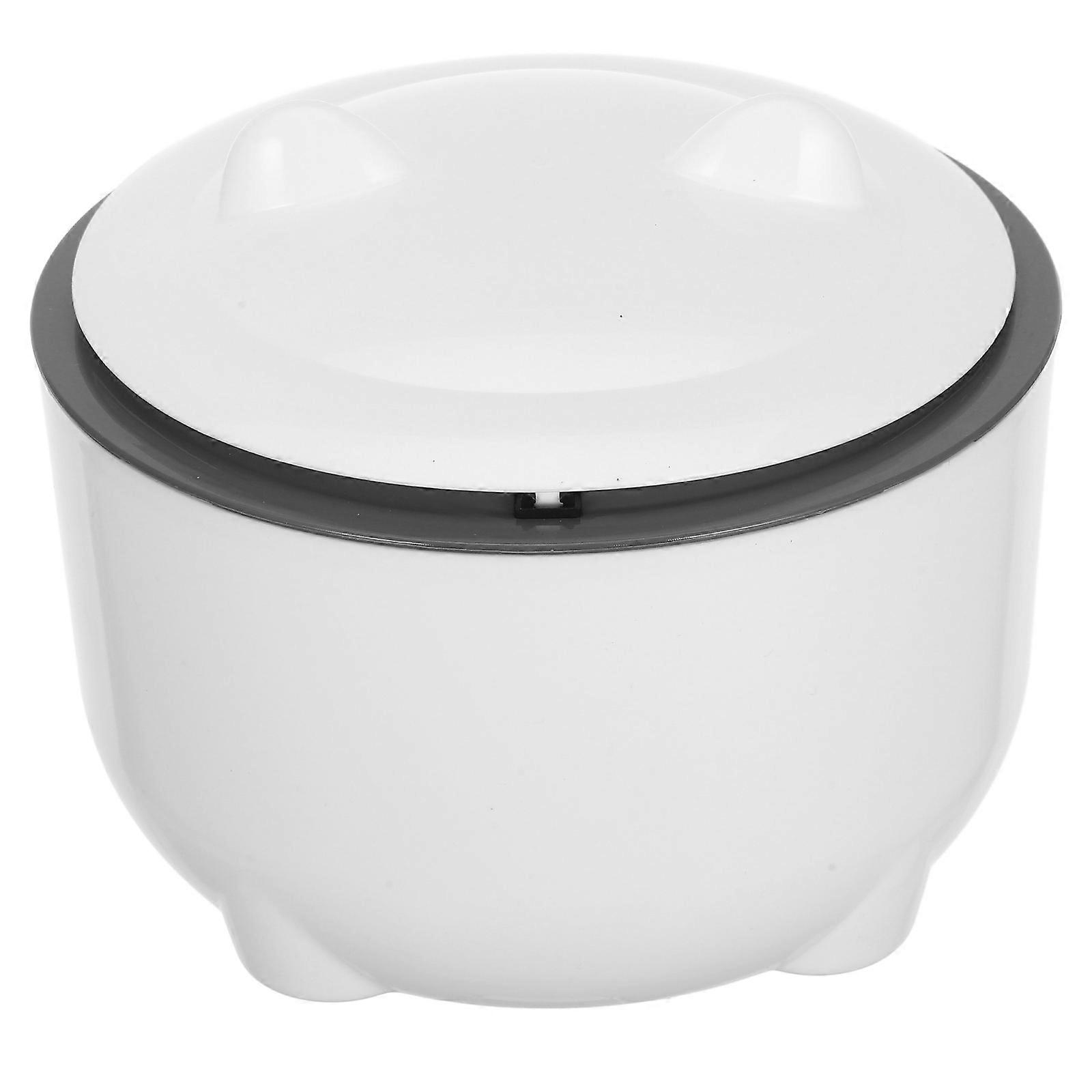 1Set Plastic Enclosed Cat Litter Trash Can with Lid for Odor Management