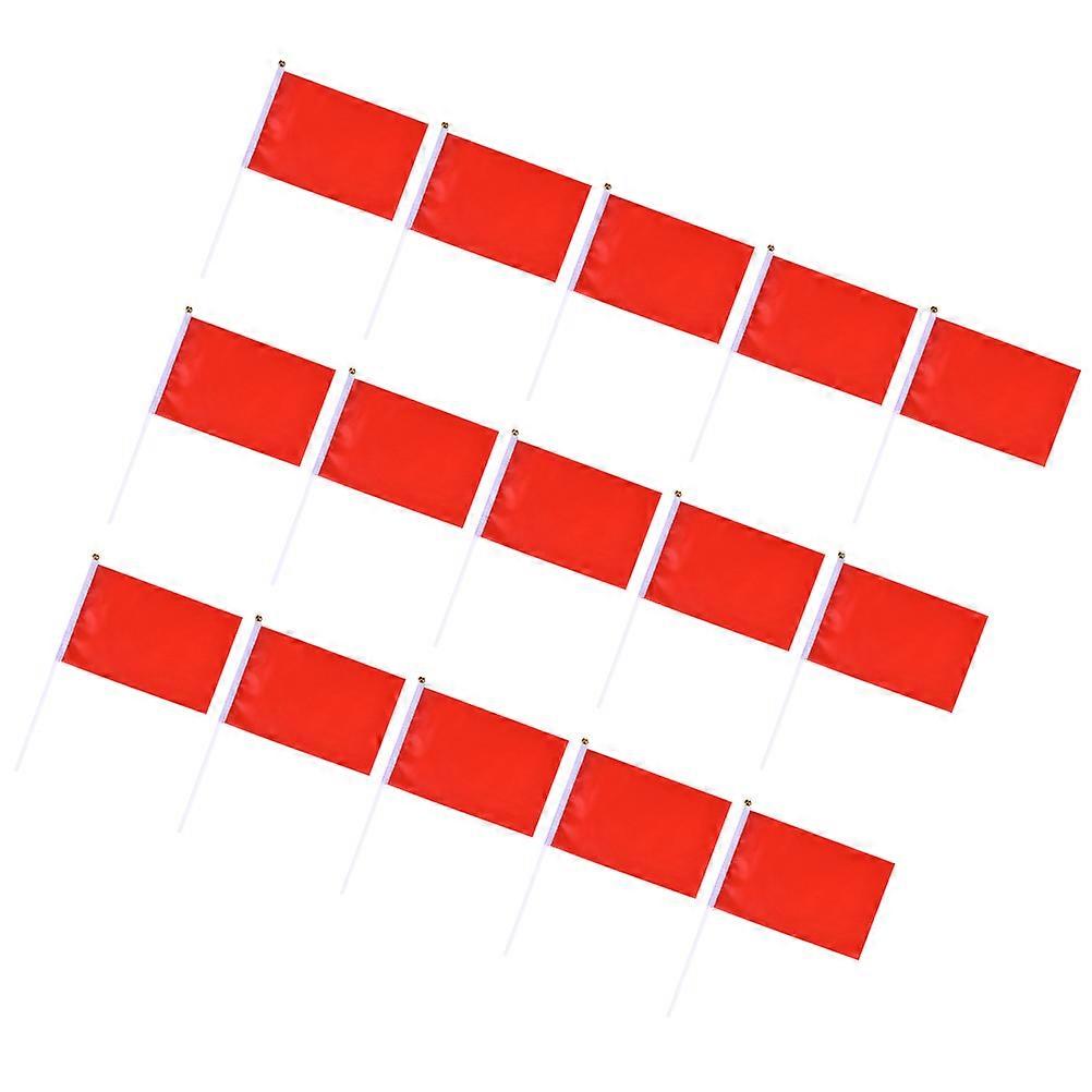 Solid Color Handheld Flags Polyester for Parades Use 25Pcs