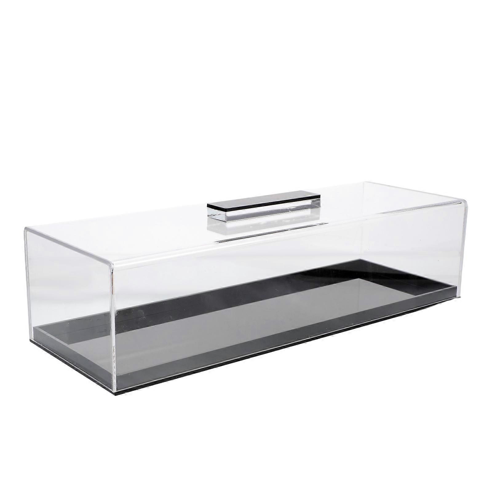 Black Acrylic Cake Stand with Lid for Dessert Display Tray