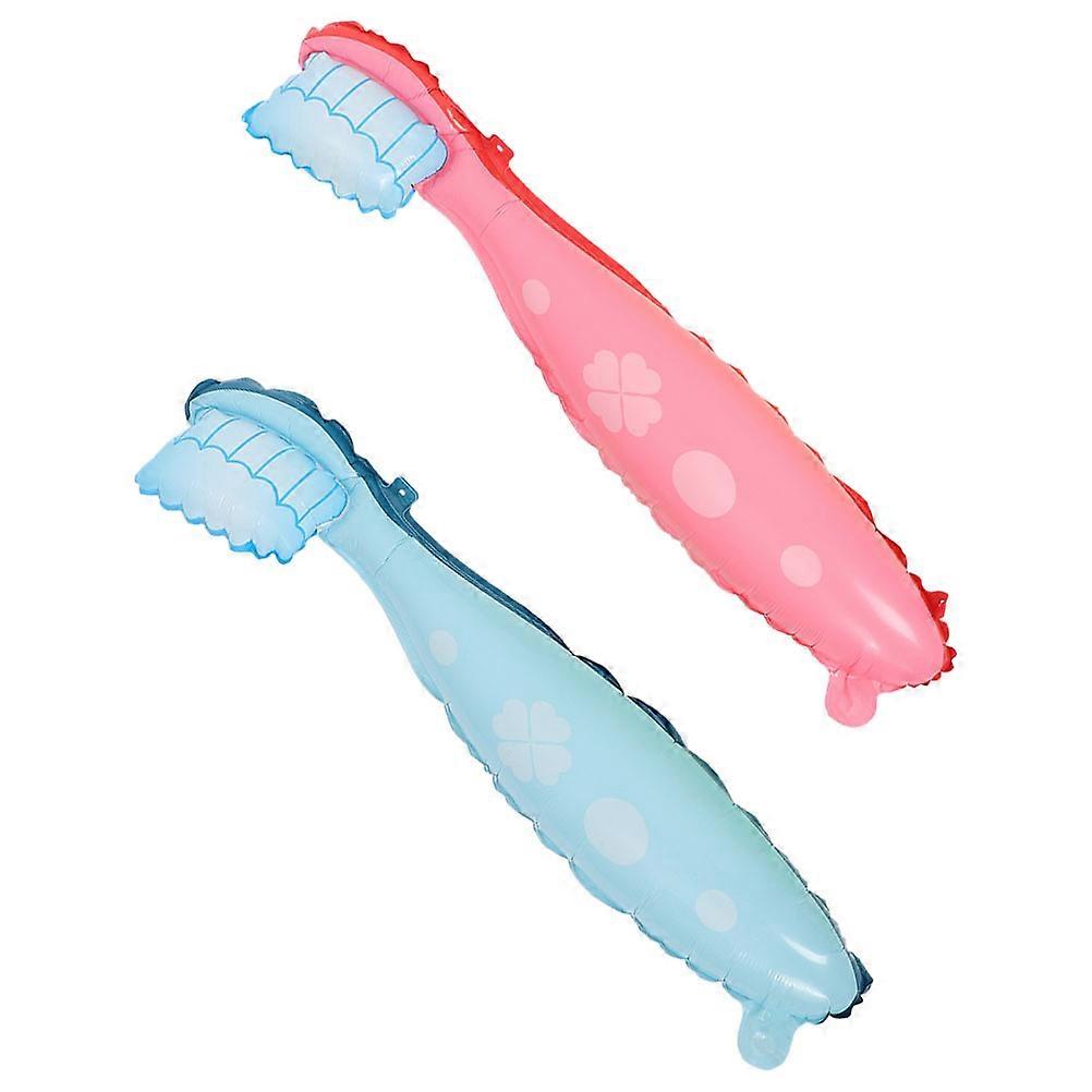 2Pcs Large Toothbrush Balloon for Party Decoration Assorted Tool
