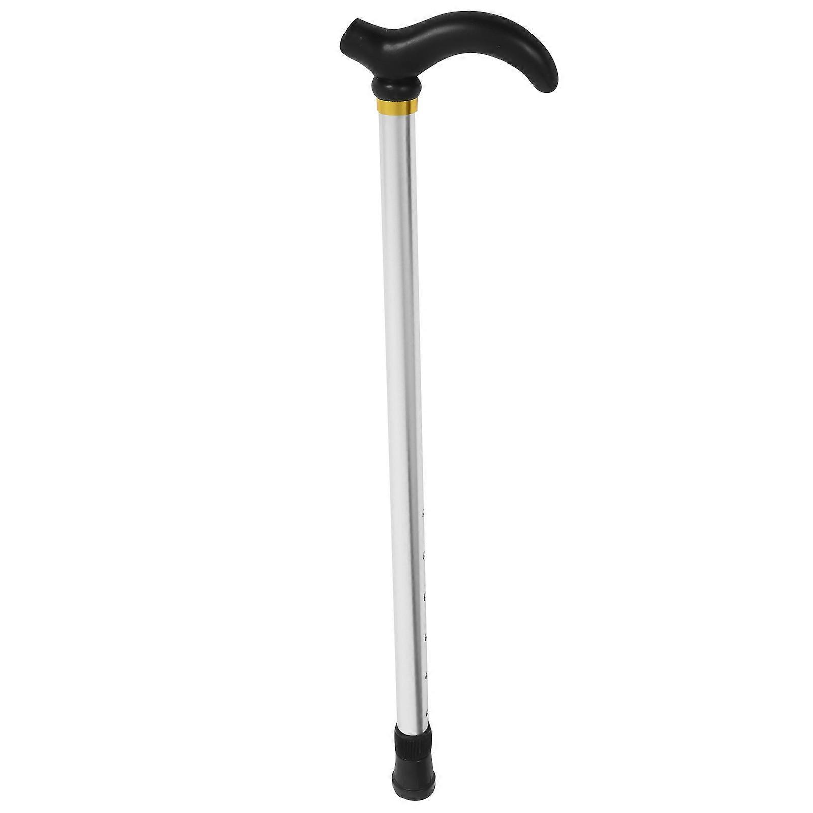Silver Aluminum Alloy Walking Cane for Walking Use 2 Section Adjustable