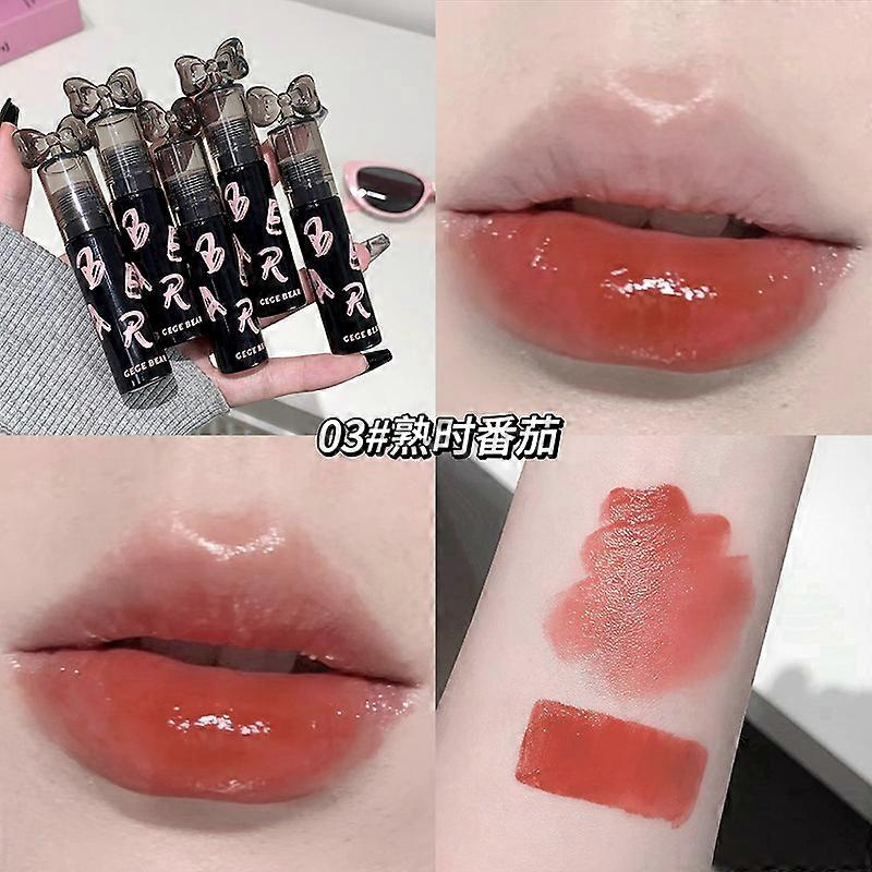 Gege Bear Crystal Clear Glossy Lip Gloss with a Mirror-like Finish, Affordable Lip Gloss/Lipstick