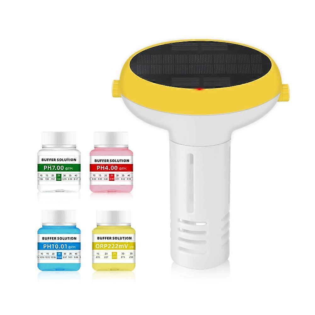 7 in 1 Tuya ZigBee WiFi Solar Smart Chlorin Meter Floating Swimming Pool Water Quality Tester PH ORP Temp Meter
