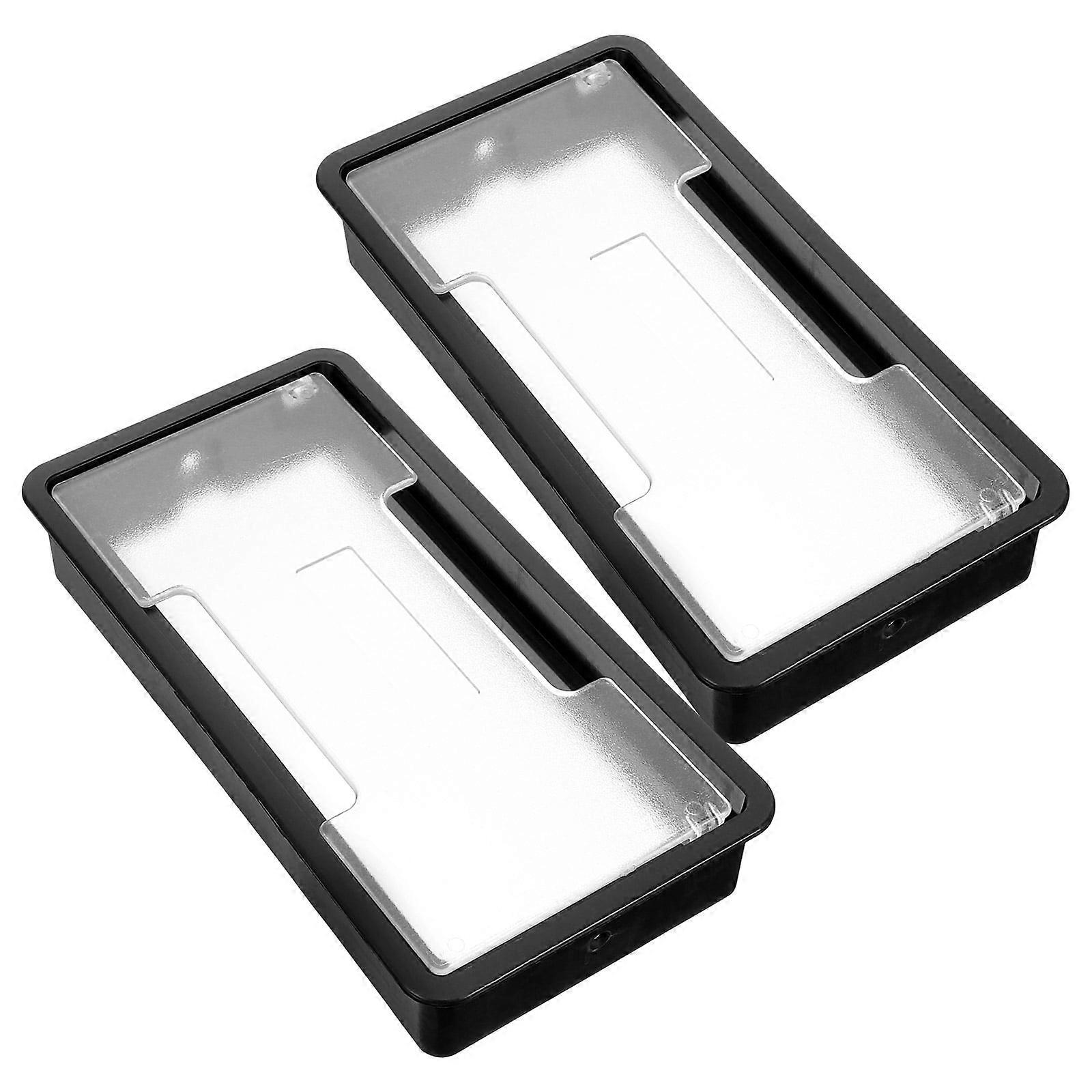 2 Pcs Wire Box Electric The Rectangle Desktop Line Plastic