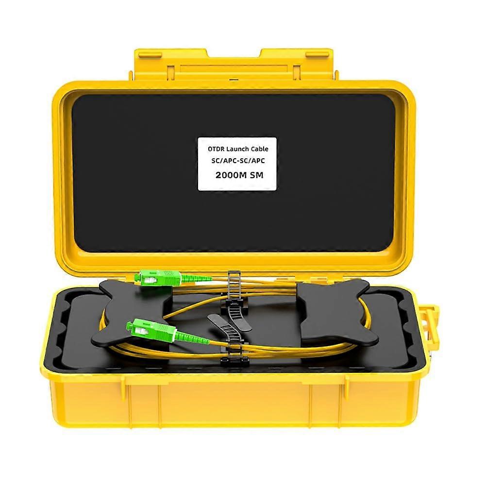 OTDR Launch Cable Box Dead Zone Eliminator 2km Fiber Length SCSC Connectors