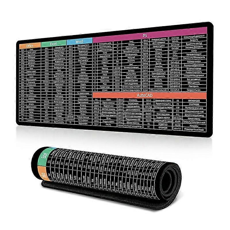 400*900*3mm Mouse Mat Shortcut Keys Gaming Mouse Pad Anti-slip Large Desk Mat