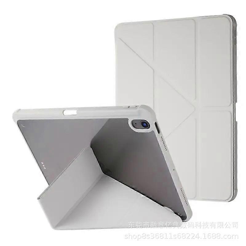 Stylish Case For Ipad 11" Pro M4 2024 Haze Gray Folding Strap No4286