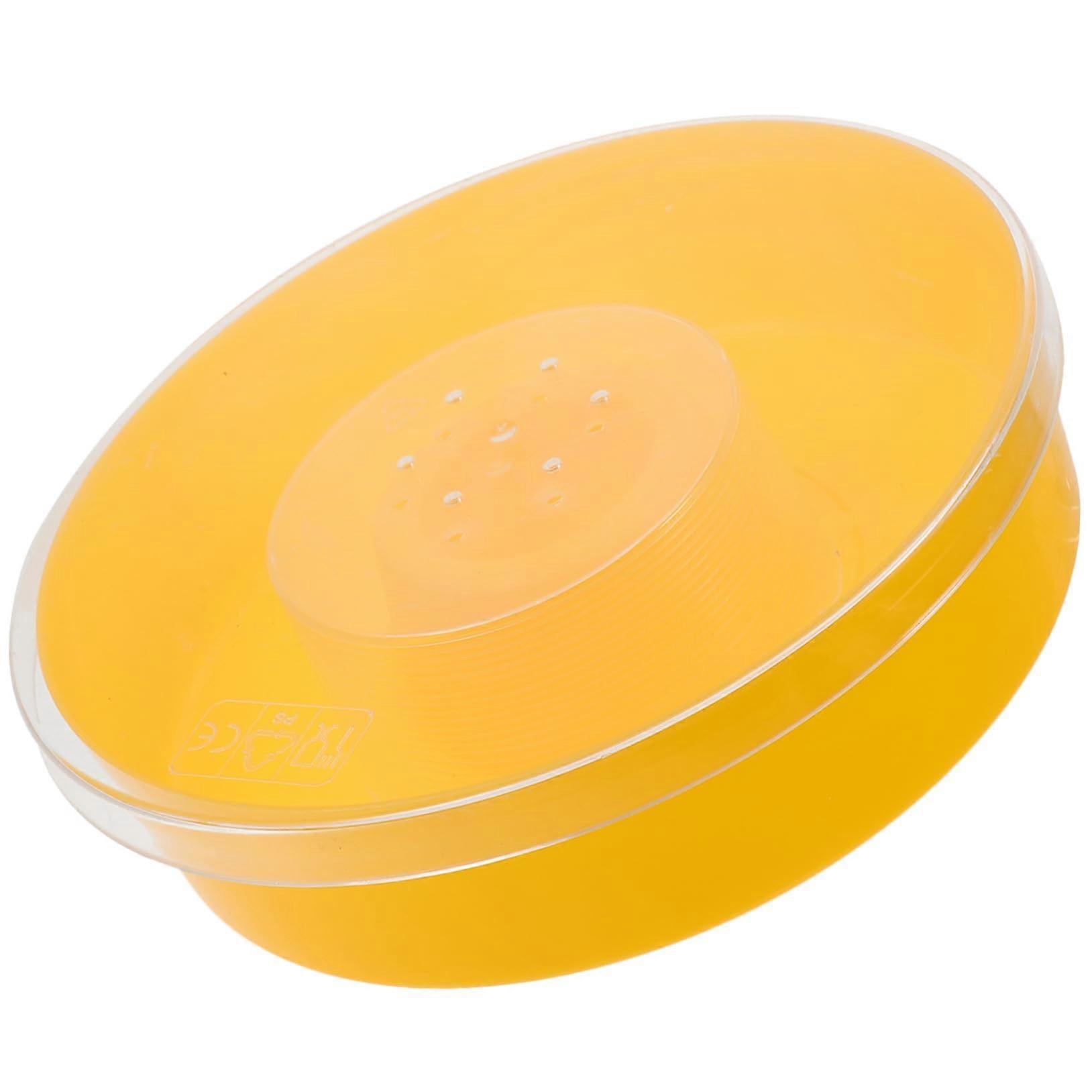 Round Bee Feeder with AntiDrowning Design for Beekeeping, Easy Refill and Transparent Observation