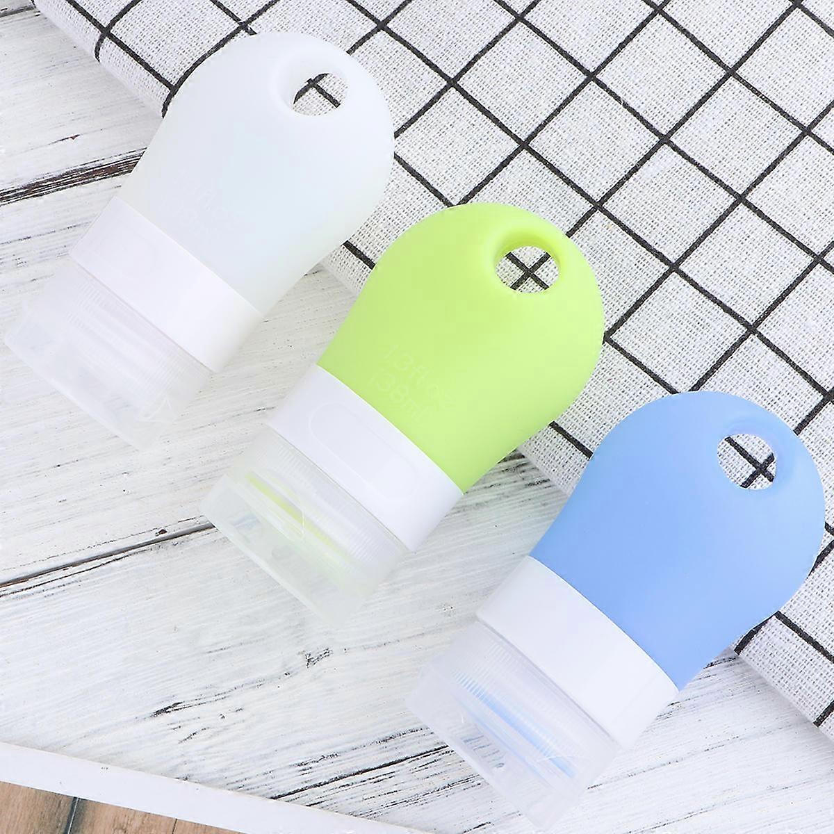 Silicone Empty Bottle for Makeup Portable Refillable Travel Dispenser 3Pcs