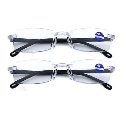 Auto Focus Reading Glasses Blue Light Blocking ColorChanging Frame for Clear Vision 2 Pcs