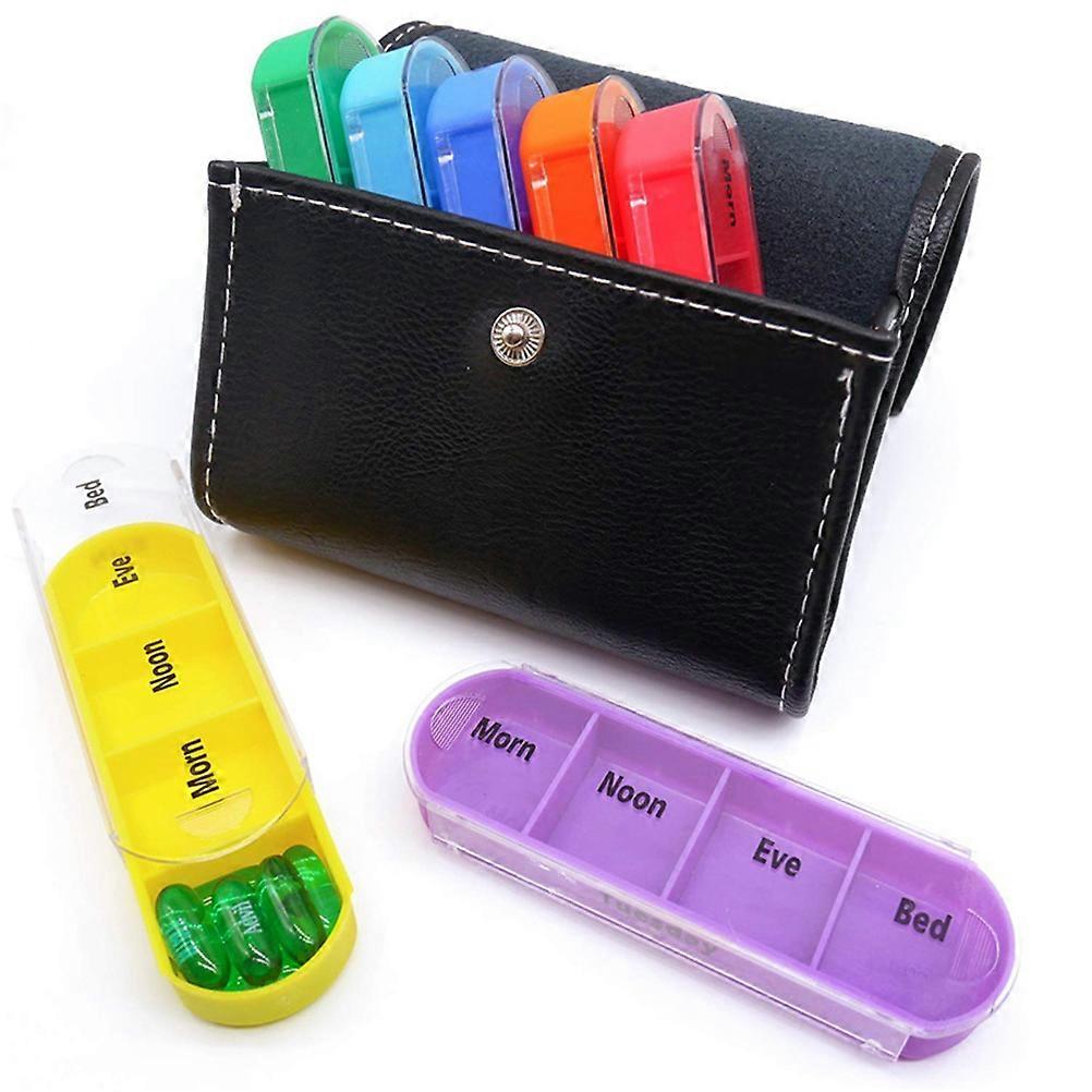1 Set Portable 28 Grid with PU Storage Bag Colorful Patch Wallet Kit