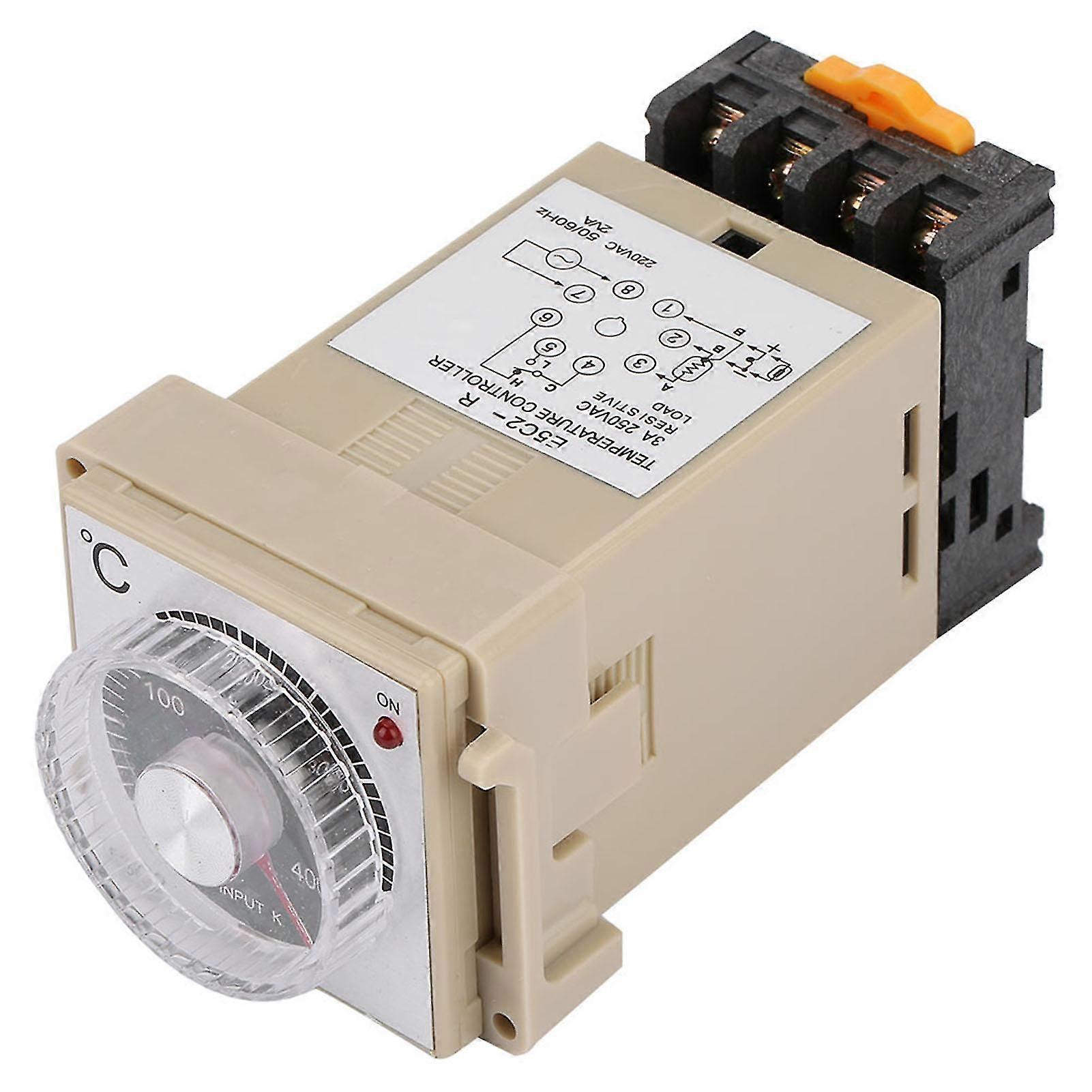 E5C2-R Analog Dial Temperature Controller Din rail Type Temperature Control Instrument 26-27s