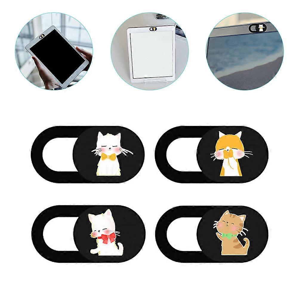 Laptop Webcam Cover Slide for Camera Protection 4Pcs Assorted Color ABS Material