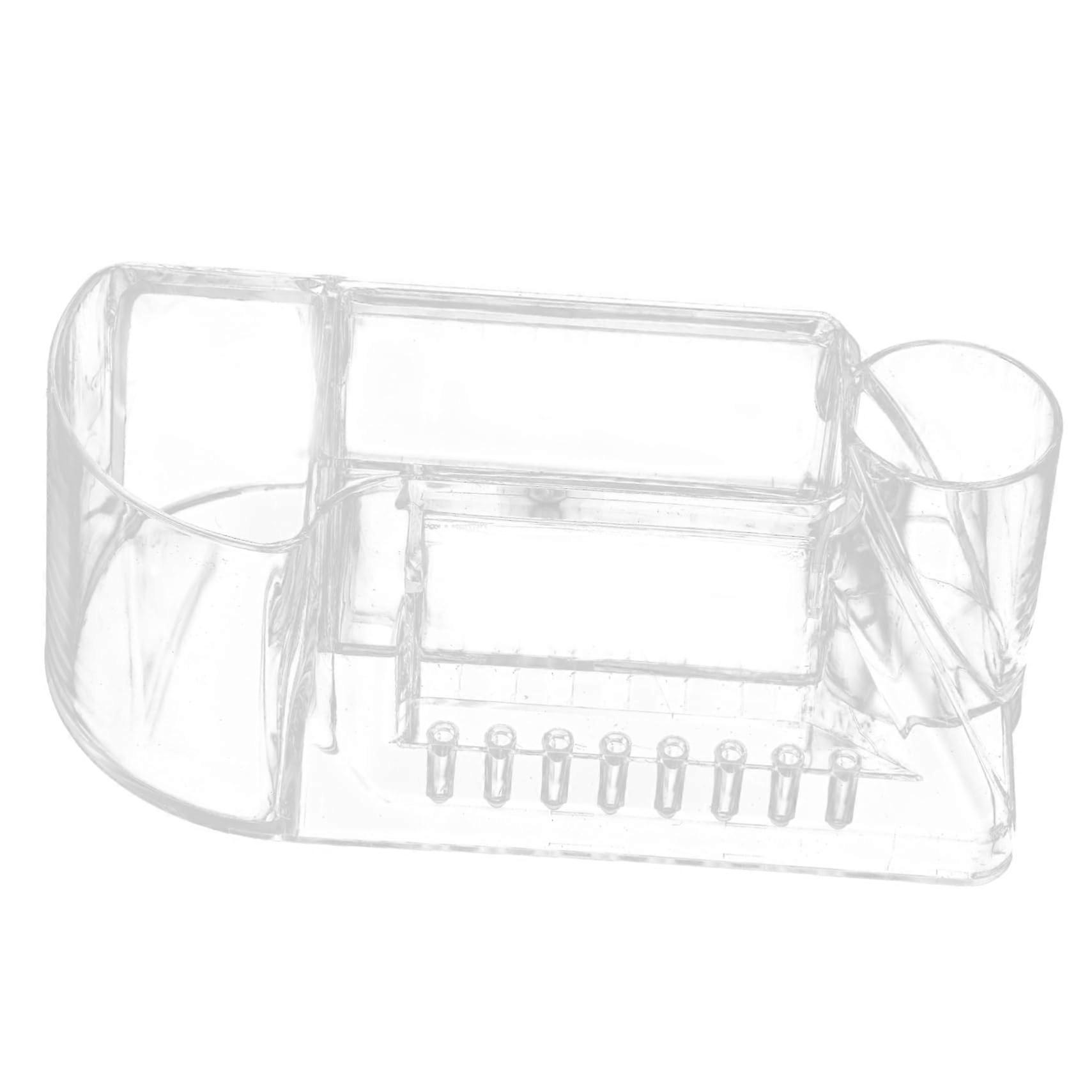 Transparent Nail Drill Bit Holder and Organizer Box for Manicure Tool Storage