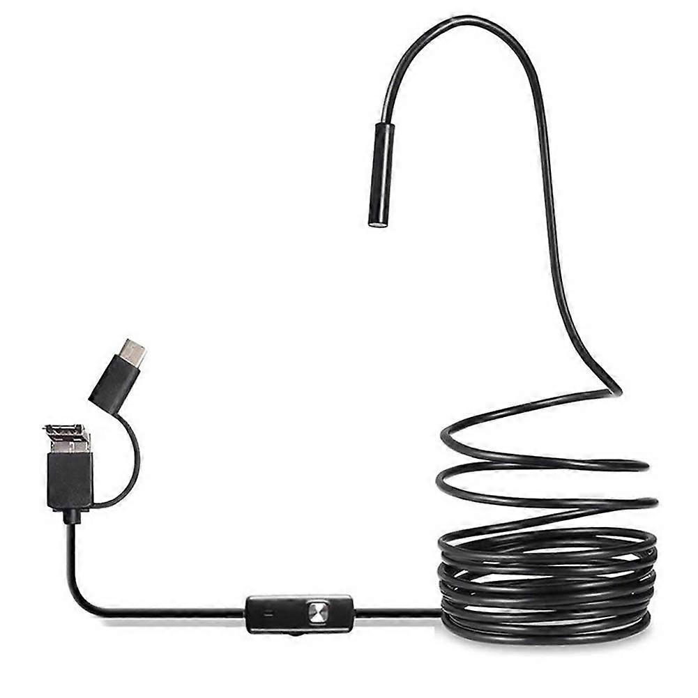 USB Endoscope Type C Borescope for OTG Android Phone 7mm Inspection Snake Camera,3.5M Hard Cable