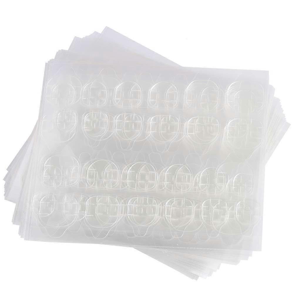 20 Sheets Transparent Double Sided Nail Adhesive Tabs for False Acrylic Nail Tips 8x7cm