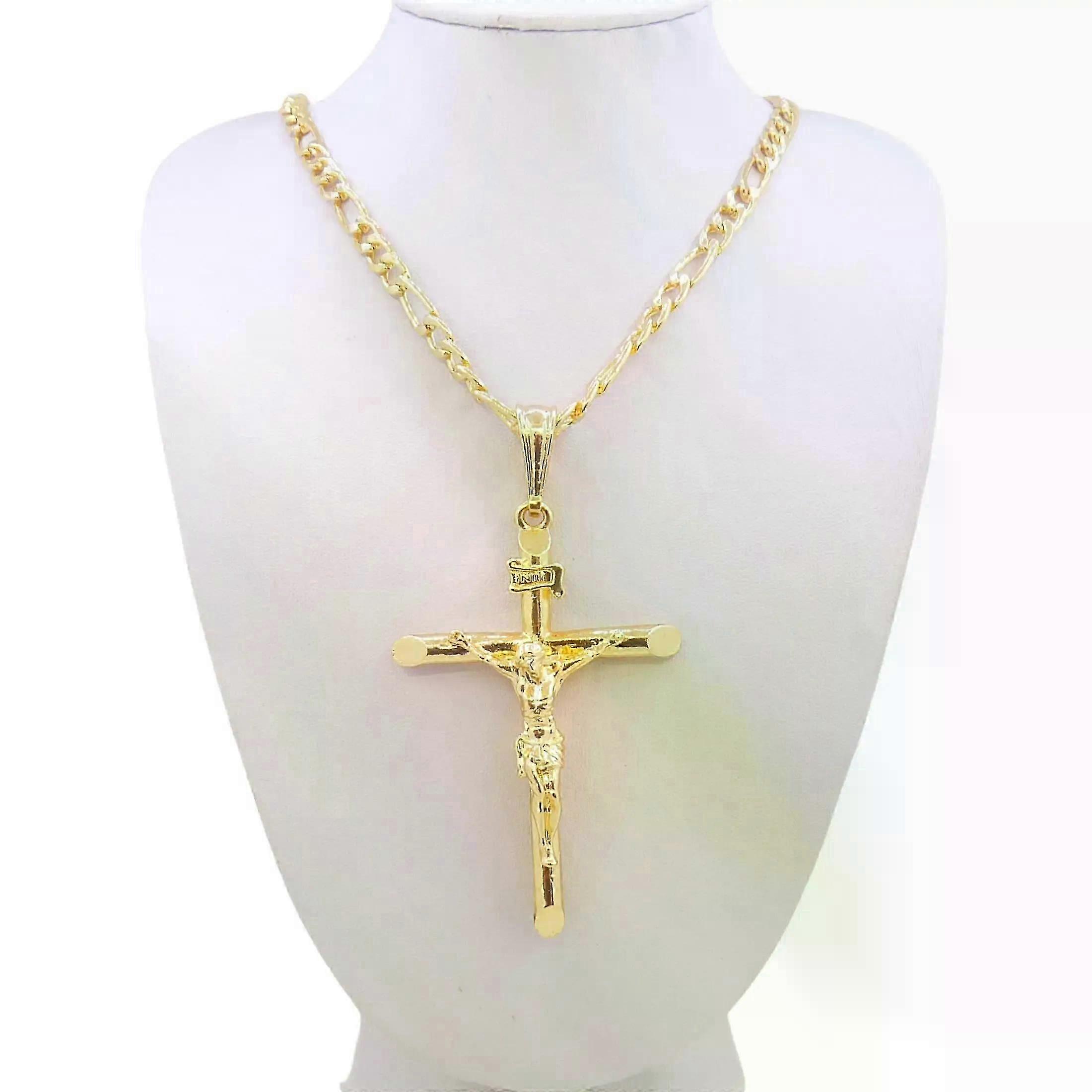 Gold-plated Jess cross pendant