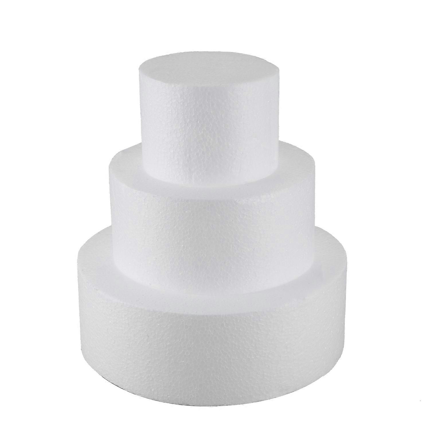Round Cake Dummy 4 polegadas / 6 polegadas / 8 polegadas (Cake Dummy Set 4 polegadas 6 polegadas 8 polegadas)