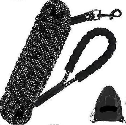 Dog Lanyard with Comfortable Handle for Medium Dogs, 5 Meter Black Leash